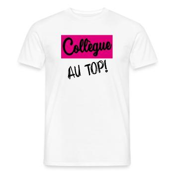 KOLLEGE - Männer T-Shirt - Weiß - Vorne - AI Model Male 178 dark (178cm)