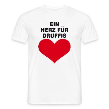 Ein Herz für Druffis - Männer T-Shirt - Weiß - Vorne - AI Model Male 178 dark (178cm)