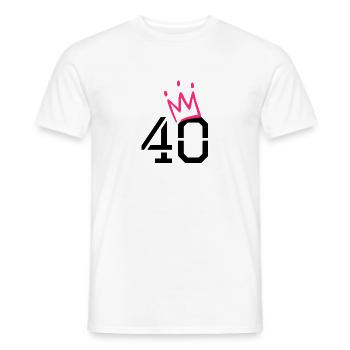 40 Krone - 40. Geburtstag - Männer T-Shirt - Weiß - Vorne - AI Model Male 178 dark (178cm)