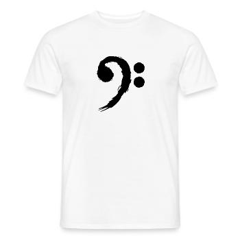 Bass musikalische Symbole - Männer T-Shirt - Weiß - Vorne - AI Model Male 178 dark (178cm)
