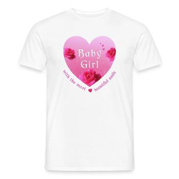 baby girl - Männer T-Shirt - Weiß - Vorne - AI Model Male 178 dark (178cm)