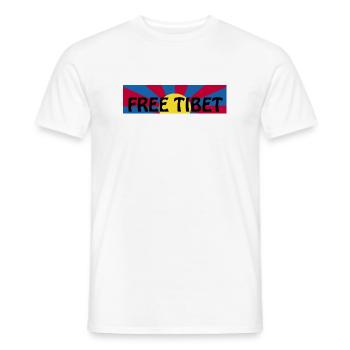 free tibet - Männer T-Shirt - Weiß - Vorne - AI Model Male 178 dark (178cm)