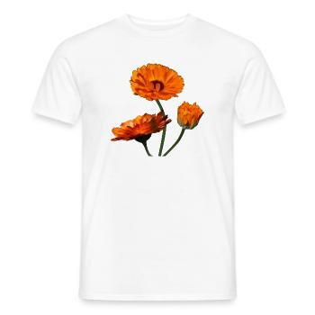 Ringelblumen Ringelblume orangene Blumen - Männer T-Shirt - Weiß - Vorne - AI Model Male 178 dark (178cm)