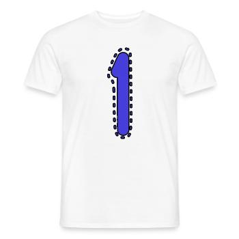 1. 1 JAHR. 1. JAHRESTAG. 1 JAHR GEBURTSTAG - Männer T-Shirt - Weiß - Vorne - AI Model Male 178 dark (178cm)