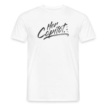 Her Copilot - Men's T-Shirt - white - Front - AI Model Male 178 dark (178cm)