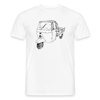 Vintage tricycle scooter - Men's T-Shirt - white - Front - AI Model Male 178 dark (178cm)