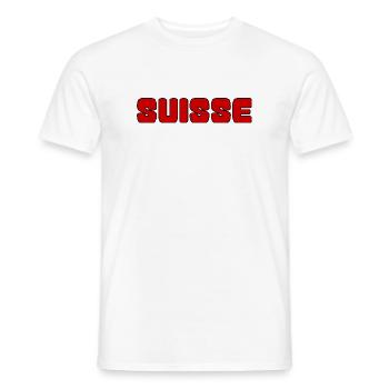 SCHWEIZ. LAND. GENF. SCHWEIZ. HUMOR. LAND - Männer T-Shirt - Weiß - Vorne - AI Model Male 178 dark (178cm)
