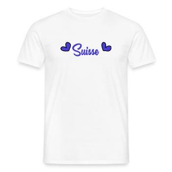 SCHWEIZ. LAND. GENF. HUMOR. LAND - Männer T-Shirt - Weiß - Vorne - AI Model Male 178 dark (178cm)