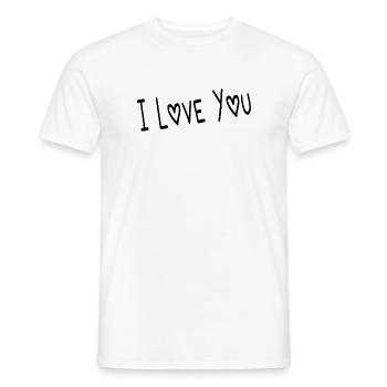 VALENTINSTAG. ICH LIEBE DICH. ICH LIEBE DICH. LIEBE. LIEBE - Männer T-Shirt - Weiß - Vorne - AI Model Male 178 dark (178cm)