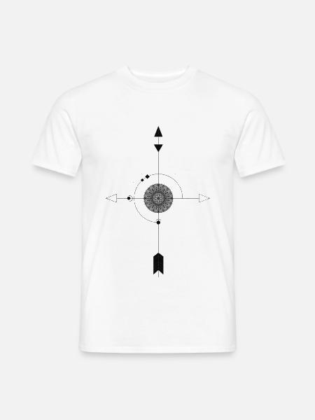 Kompass - Männer T-Shirt - Weiß