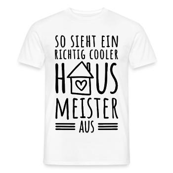 So sieht ein richtig cooler Hausmeister aus - Männer T-Shirt - Weiß - Vorne - AI Model Male 178 dark (178cm)