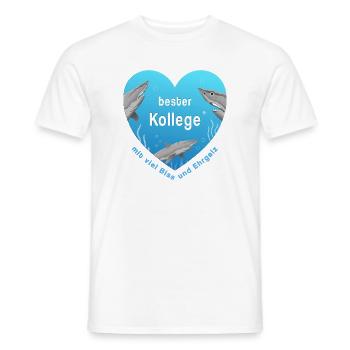 bester Kollege - Männer T-Shirt - Weiß - Vorne - AI Model Male 178 dark (178cm)