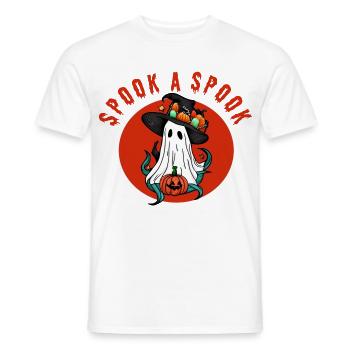 Erschrecke einen Spuk! - Männer T-Shirt - Weiß - Vorne - AI Model Male 178 dark (178cm)