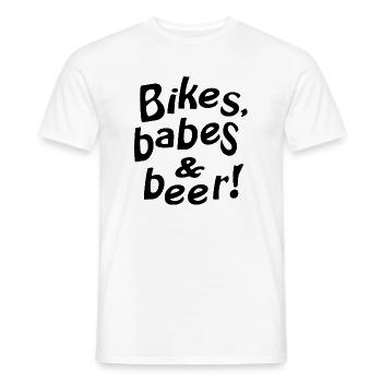 bikes babes beer - Männer T-Shirt - Weiß - Vorne - AI Model Male 178 dark (178cm)