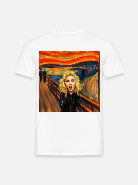 Madonnas Schrei - Männer T-Shirt - Weiß