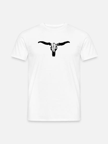 tierschädel rind - Männer T-Shirt - Weiß