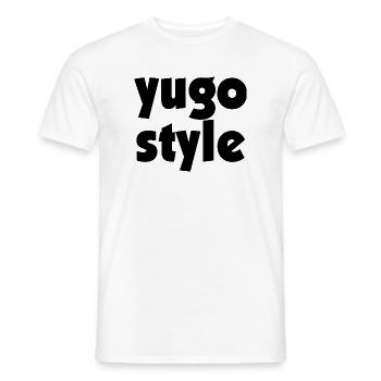 Yugo style - united style of Balkan - Men's T-Shirt - white - Front - AI Model Male 178 dark (178cm)