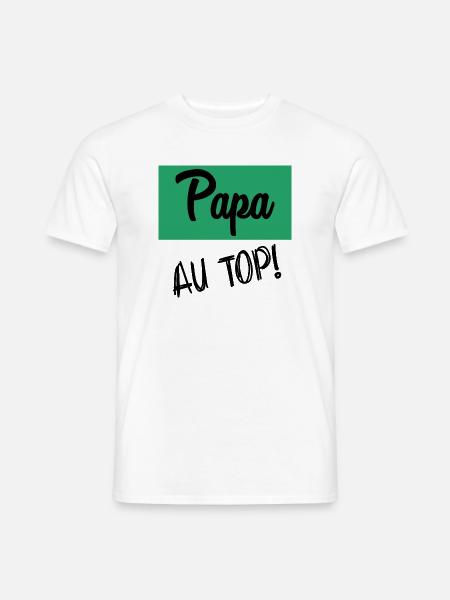 PAPA - Männer T-Shirt - Weiß