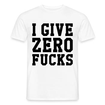 I Give Zero Fucks - Männer T-Shirt - Weiß - Vorne - AI Model Male 178 dark (178cm)