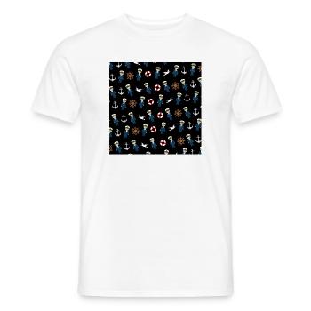 Marine - Männer T-Shirt - Weiß - Vorne - AI Model Male 178 dark (178cm)