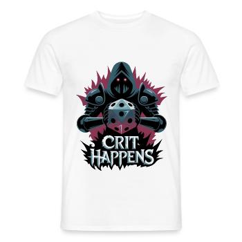 Les coups critiques se produisent - T-shirt homme - blanc - Devant - AI Model Male 178 dark (178cm)