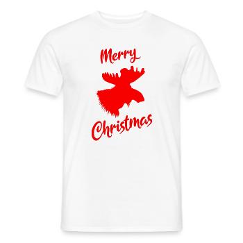 Elch Weihnachten - Männer T-Shirt - Weiß - Vorne - AI Model Male 178 dark (178cm)