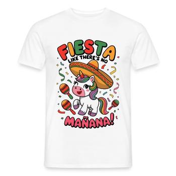 Fiesta Like There’s No Mañana! - Men's T-Shirt - white - Front - AI Model Male 178 dark (178cm)