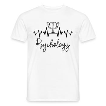 psychologist - Men's T-Shirt - white - Front - AI Model Male 178 dark (178cm)