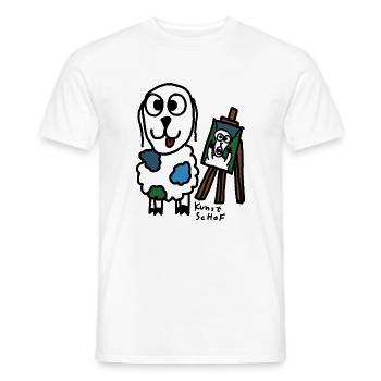 Kunst ScHoF - Männer T-Shirt - Weiß - Vorne - AI Model Male 178 dark (178cm)