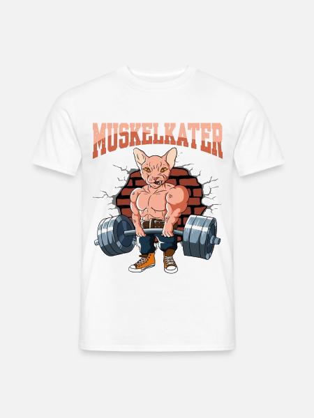Fitnesstraining Pumpen Muskelkater beim Kreuzheben - Männer T-Shirt - Weiß