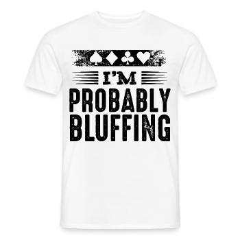 Poker - Men's T-Shirt - white - Front - AI Model Male 178 dark (178cm)