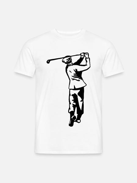 Golf - Golfen - Golfer - Männer T-Shirt - Weiß