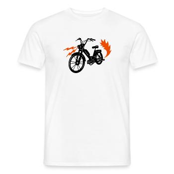 Mofa Moped Mofafahrer Mopedfahrer Zweirad - Männer T-Shirt - Weiß - Vorne - AI Model Male 178 dark (178cm)