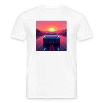 Elektrische Autobahn - Männer T-Shirt - Weiß - Vorne - AI Model Male 178 dark (178cm)