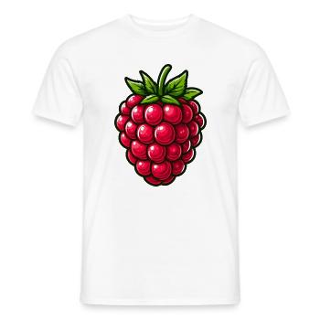 Framboise, fruit - T-shirt homme - blanc - Devant - AI Model Male 178 dark (178cm)