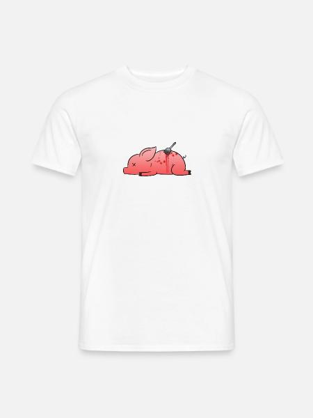 Dead Pig - Männer T-Shirt - Weiß