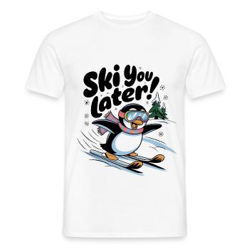 Ski You Later - Men's T-Shirt - white - Front - AI Model Male 178 dark (178cm)