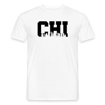 Chicago - Männer T-Shirt - Weiß - Vorne - AI Model Male 178 dark (178cm)