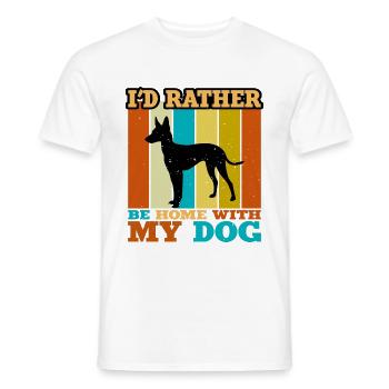 Cirneco Dell Ätna Hundeliebe Silhouette Retro Sonnenuntergang - Männer T-Shirt - Weiß - Vorne - AI Model Male 178 dark (178cm)