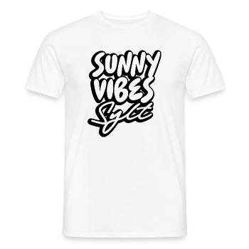 SUNNY VIBES SYLT - Männer T-Shirt - Weiß - Vorne - AI Model Male 178 dark (178cm)