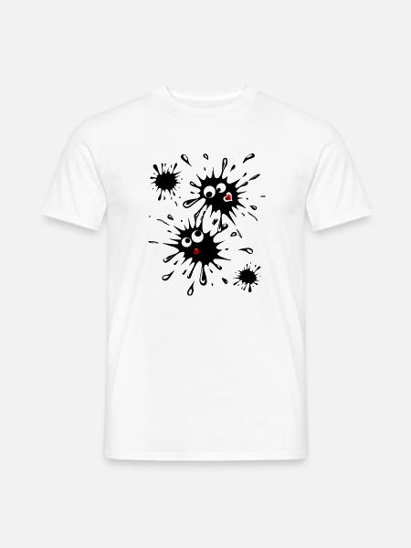 Klecks Paar - Männer T-Shirt - Weiß