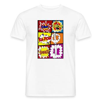 Comicstrip Comic-Strip Comic - Männer T-Shirt - Weiß - Vorne - AI Model Male 178 dark (178cm)