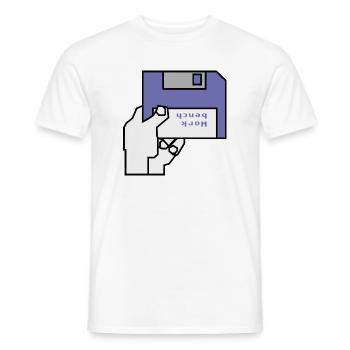 Work bench - Men's T-Shirt - white - Front - AI Model Male 178 dark (178cm)