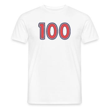 100. 100 JAHRE. 100-JÄHRIGES JUBILÄUM - Männer T-Shirt - Weiß - Vorne - AI Model Male 178 dark (178cm)