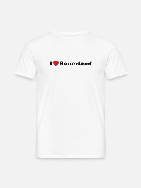 I Love Sauerland - Männer T-Shirt - Weiß