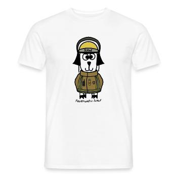 Feuerwehr ScHoF - Männer T-Shirt - Weiß - Vorne - AI Model Male 178 dark (178cm)