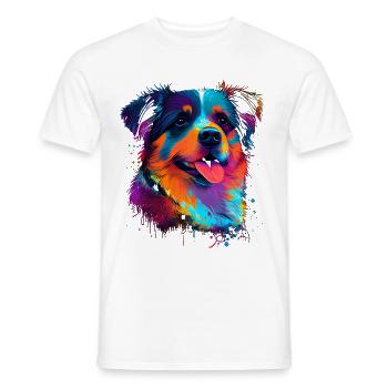 Süsser bunter Hund - Männer T-Shirt - Weiß - Vorne - AI Model Male 178 dark (178cm)