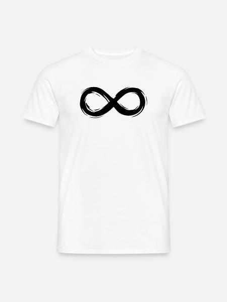 Unendlich Zeichen Symbol in Schwarz - Männer T-Shirt - Weiß