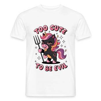 Too Cute To Be Evil - Men's T-Shirt - white - Front - AI Model Male 178 dark (178cm)
