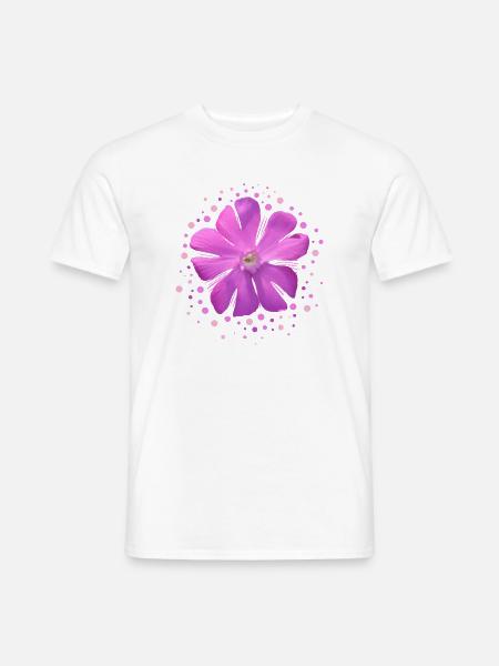 pink flower - Männer T-Shirt - Weiß